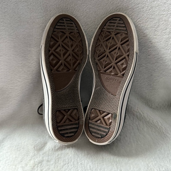Converse All Stars Textured Charcoal Sneakers Women’s Size 7 Lace Up Whimsigoth - Picture 9 of 13